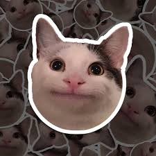 Polite Cat Meme Sticker, Cat Sticker ...
